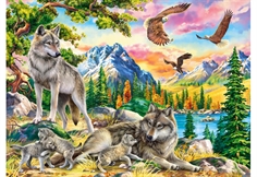Wolf Family and Eagles