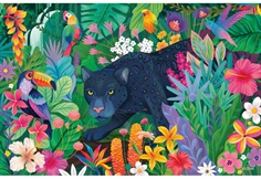Panther in Flowery Jungle