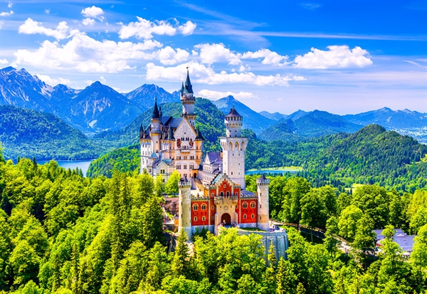 Neuschwanstein Castle in Summer, Germany