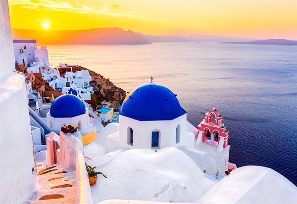 Sunrise over Santorini, Greece