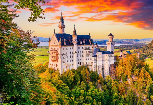 Neuschwanstein Castle in Autumn, Germany