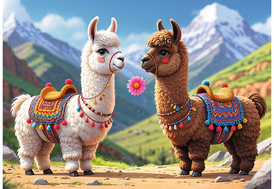 Colourful Llamas