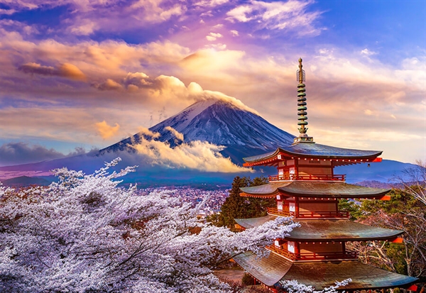 Fuji Mountain in Spring, Japan