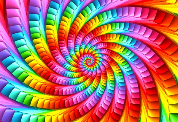 Psychedelic Rainbow Spiral