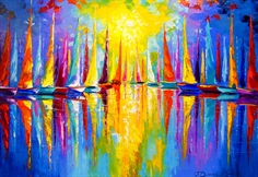 Rainbow Sailboats