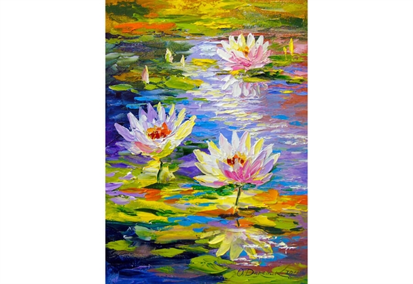 Water Lilies in the Pond