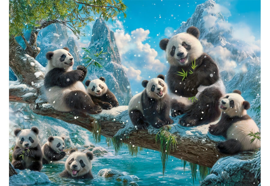 Pandas\' Winter Fun