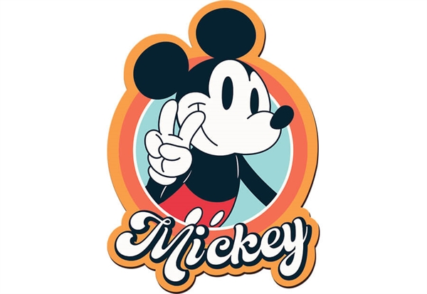 Retro Mickey (træ)