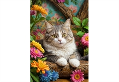 Cat in Bloom