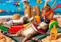 Cats on the Beach