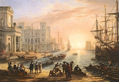 Sea Port at Sunset