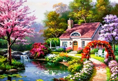 Spring Cottage in Full Bloom