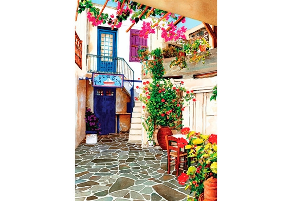 Courtyard with Flowers