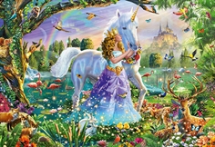 Princess, Unicorn and Castle