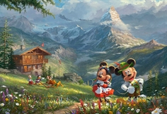 Disney Mickey and Minnie in the Alps