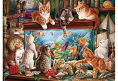 Cats by the Aquarium