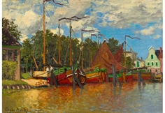 Claude Monet - Boats at Zaandam, 1871