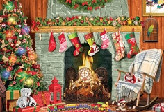 Christmas by the Fireplace
